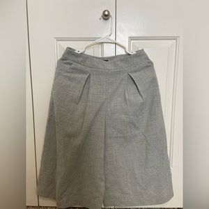 Japanese Design Women Culottes Pant Grey Polyester Size S